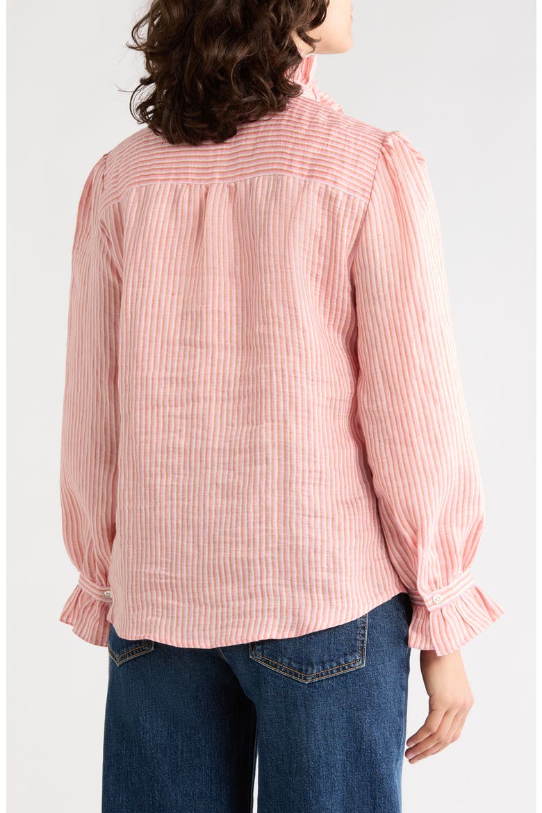Camile Stripe Linen Blend Top, Alternate, color, MULTI PINK