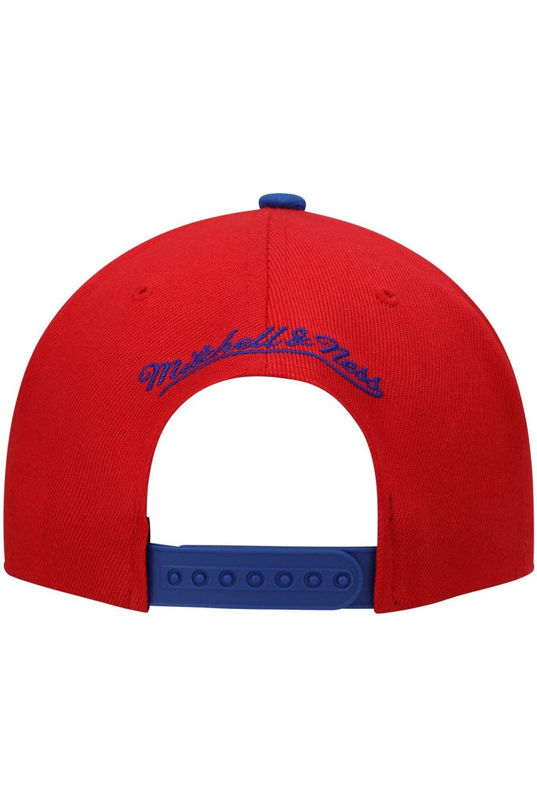 Men's Mitchell & Ness Red/Royal Sacramento Kings Hardwood Classics Snapback Hat, Alternate, color, Red