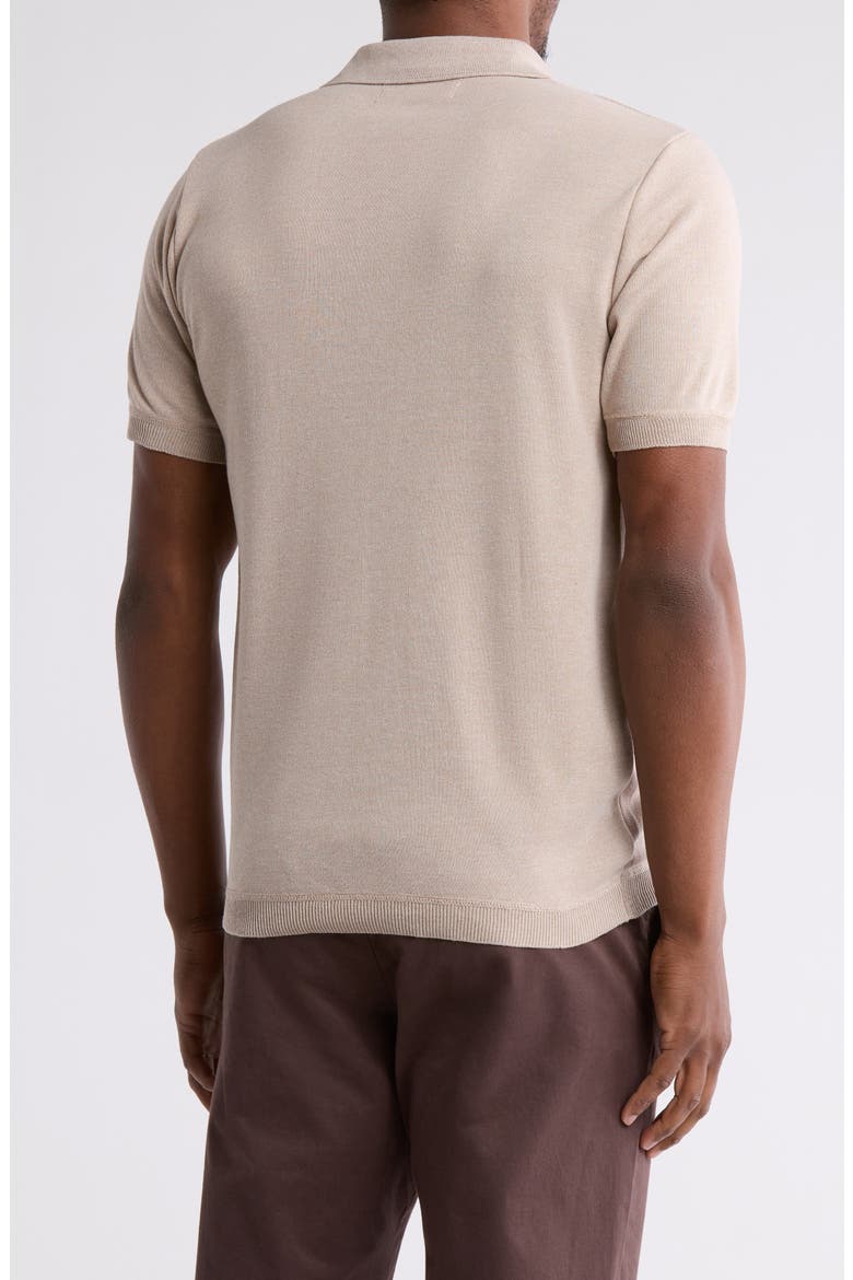 Slim Fit Sweater Knit Polo, Alternate, color, TAUPE