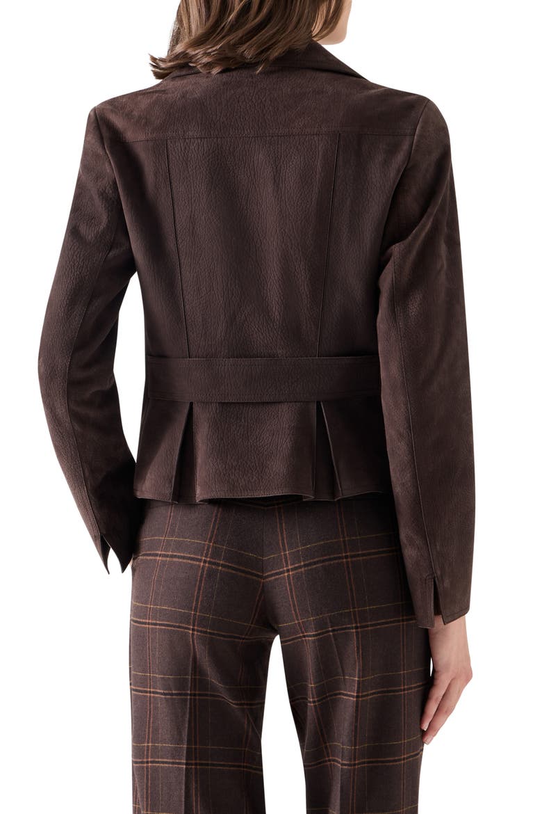 Genuine Suede Moto Jacket, Alternate, color, ESPRESSO