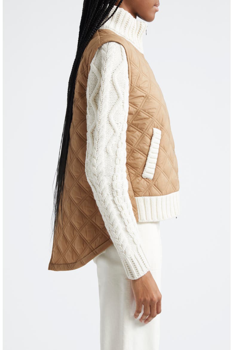 Patra Mixed Media Jacket, Alternate, color, RUSSET/ IVORY