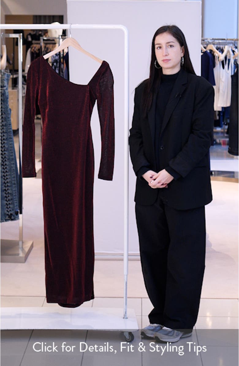 Charles Body-Con Midi Metallic Dress, sales video thumbnail