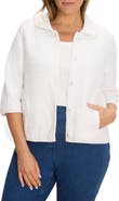 NIC+ZOE Elbow Sleeve Textured Knit Jacket