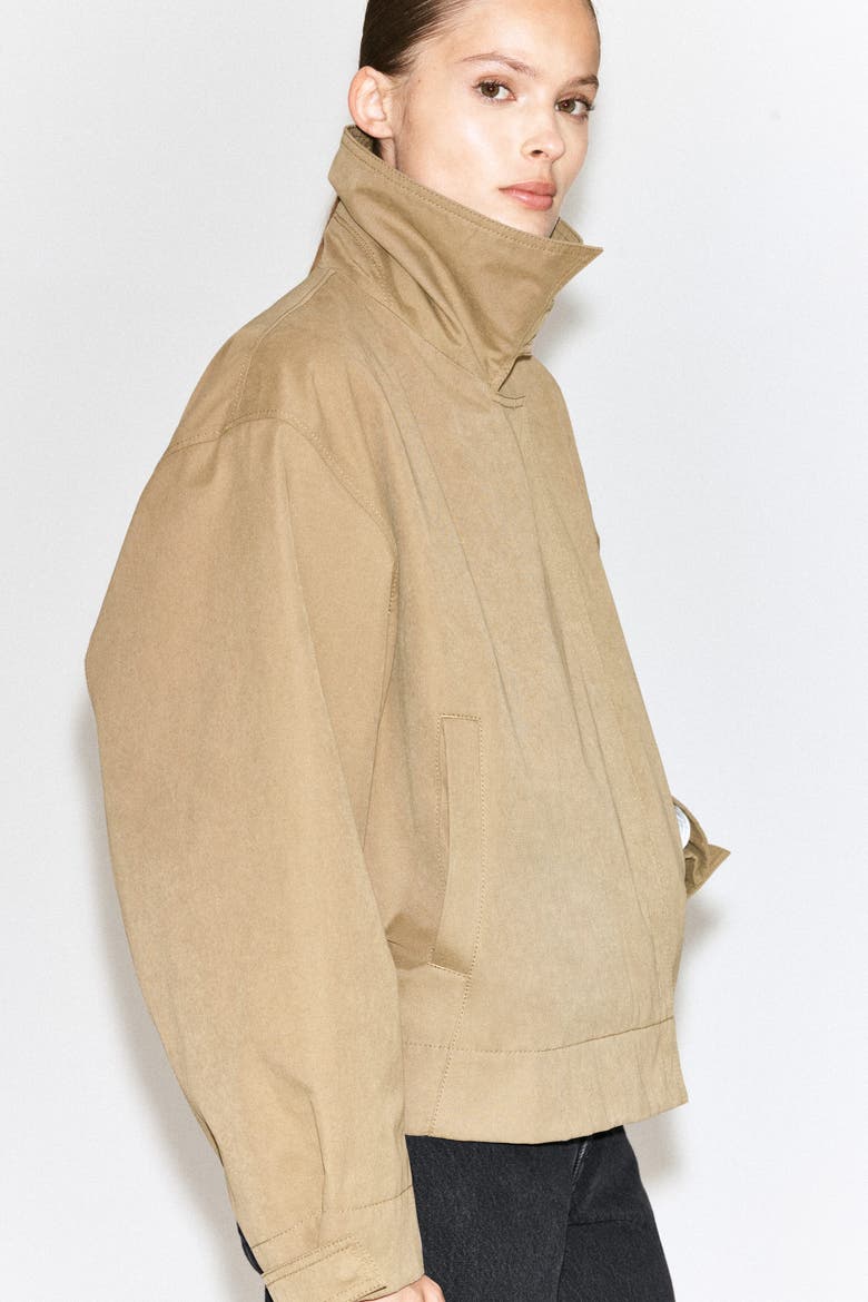 Rounded Short Trench Coat, Alternate, color, BEIGE