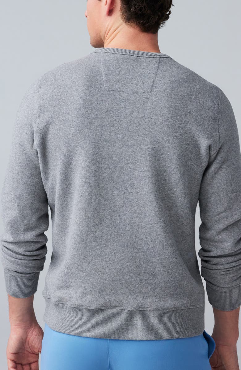 Mack Weldon Ace Cotton Blend French Terry Crewneck Sweatshirt, Alternate, color, Grey Heather