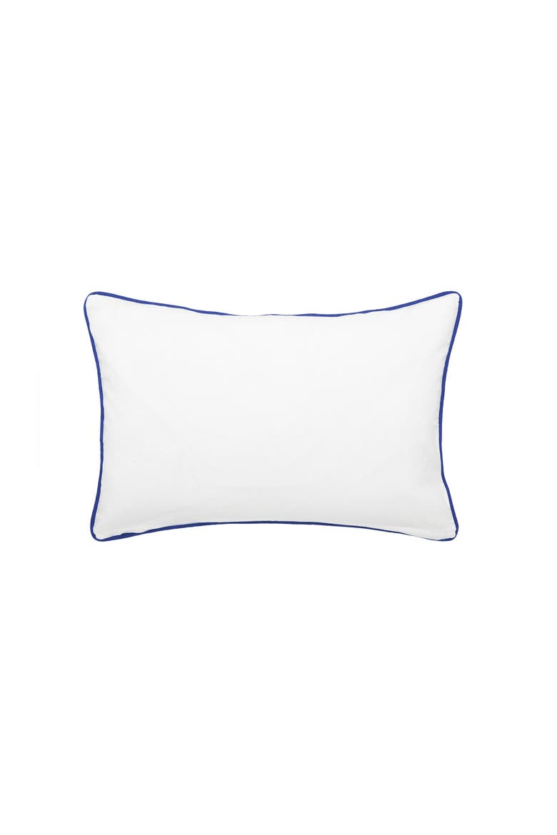 Blue Octopus Lumbar Accent Throw Pillow 14" x 22", Alternate, color, White