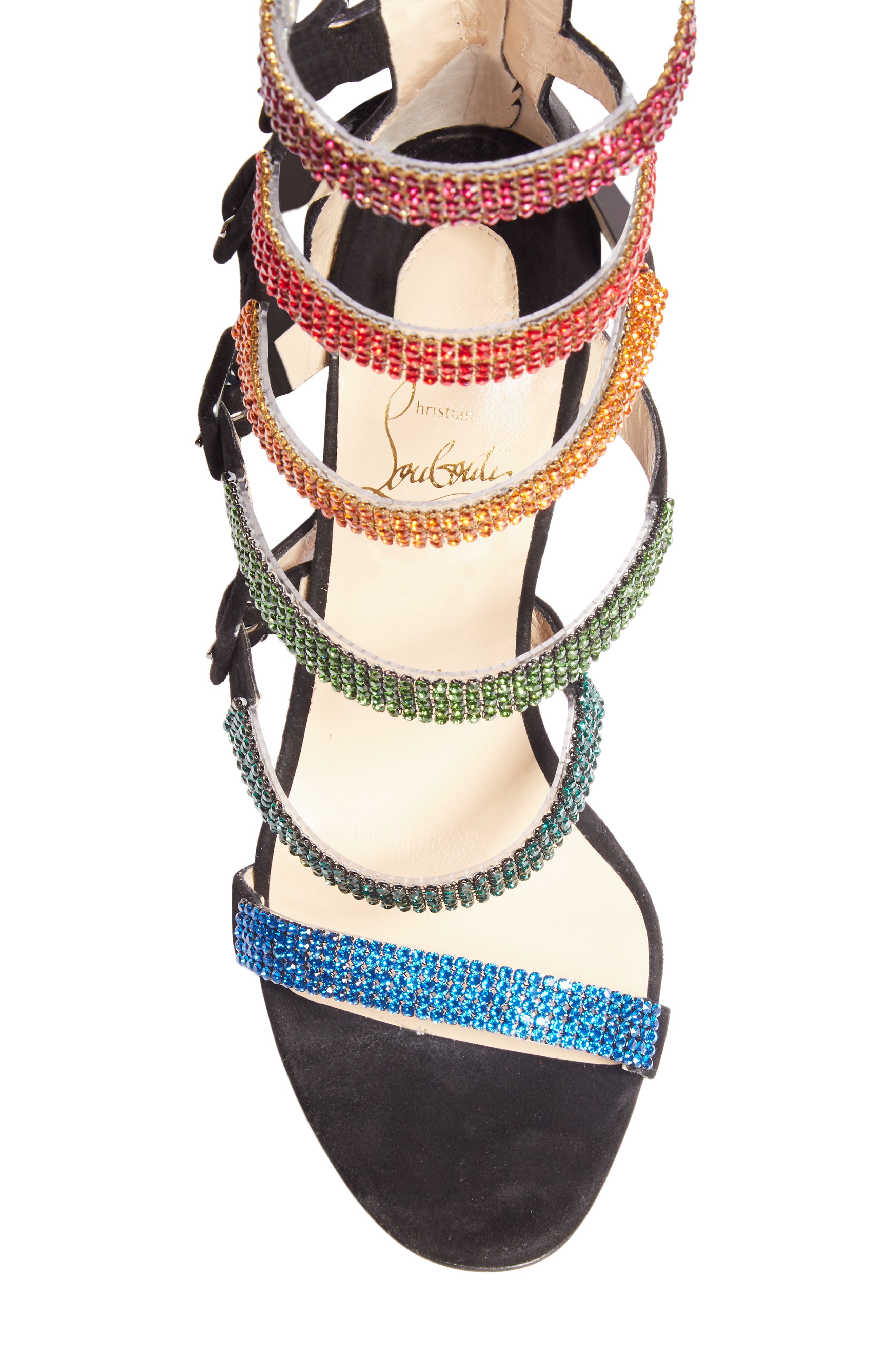 Christian Louboutin Raynibo Cage Sandal, Alternate, color, 