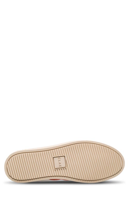 Clae Davis Perforated Leather Sneaker In White