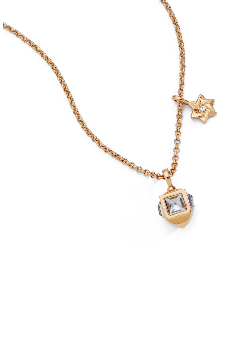 Hanukkah Duo Charm Necklace, Alternate, color, Gold