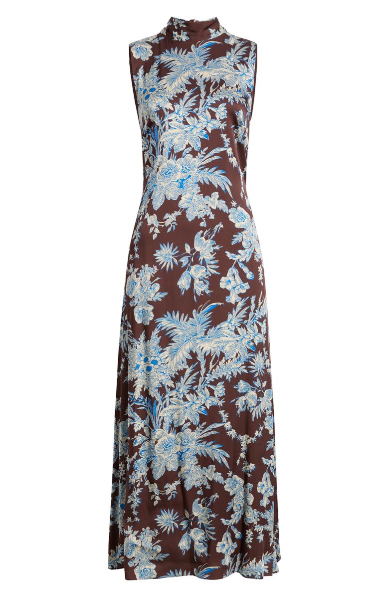Elie Tahari The Sonja Sleeveless A-Line Dress, Main, color, Floral Earth Print