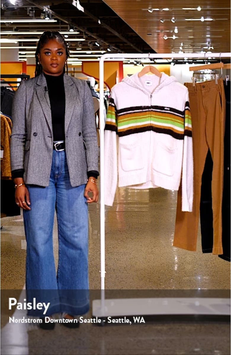 Myers Chest Stripe Hooded Zip Cardigan, sales video thumbnail