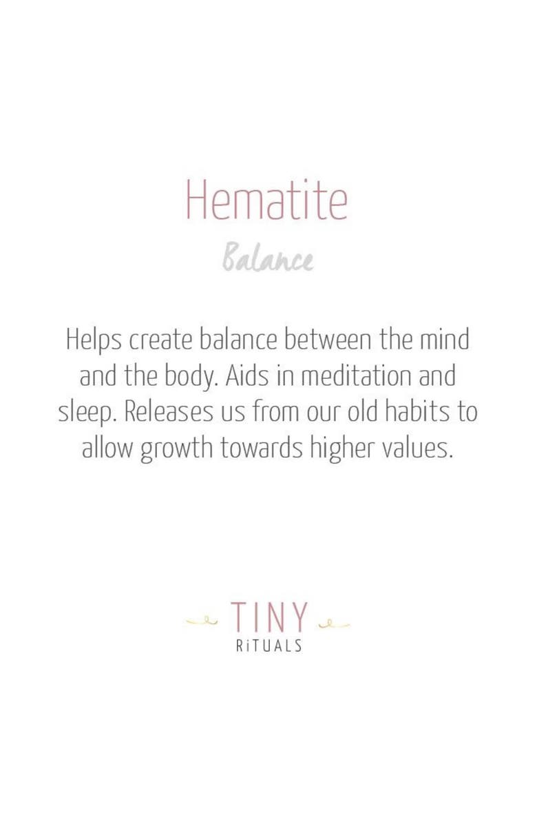 Tiny Rituals Hematite Energy Bracelet, Alternate, color, Dark Gray