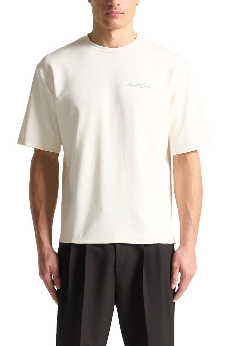 The Art Cotton T-Shirt, Main, color, Cream