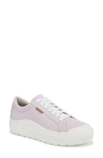 Dr. Scholl's Women's Time Off Lace Up Platform Sneakers In Lavender