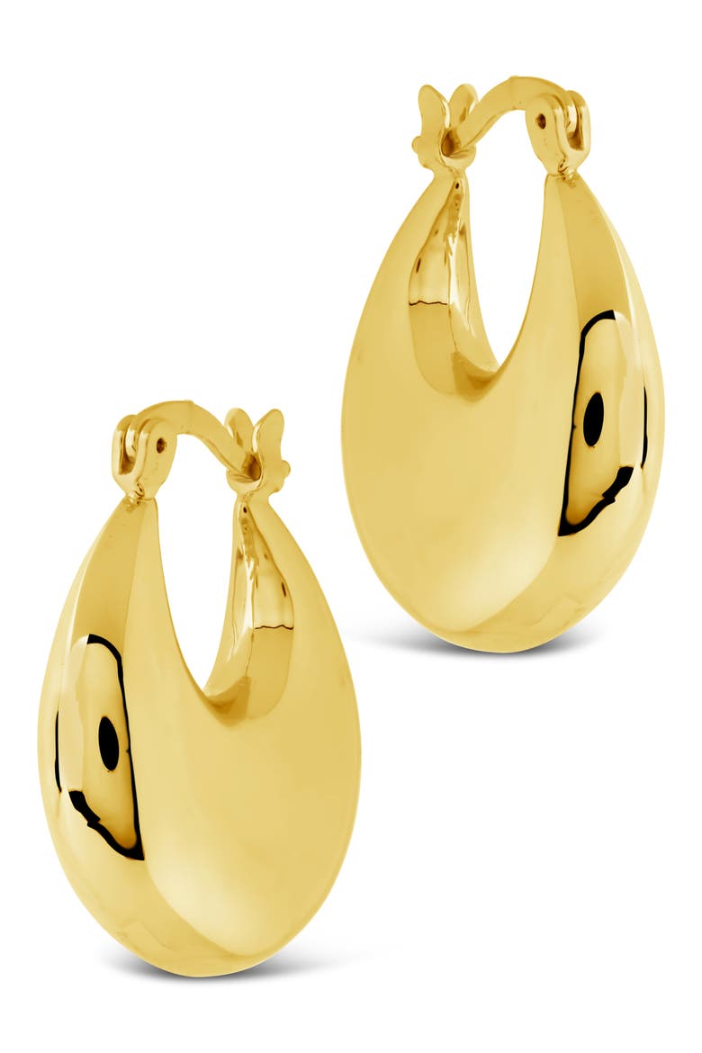 Brooklyn Chunky Tube Hoop Earrings, Main, color, GOLD