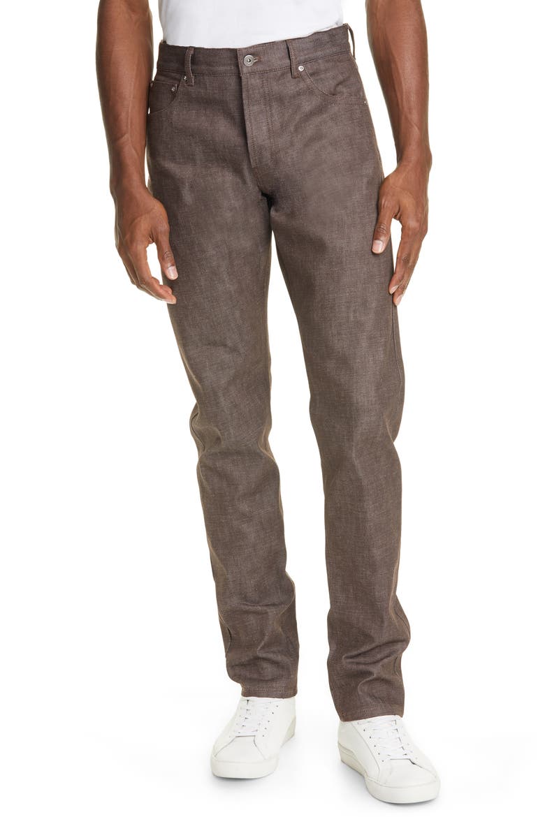 Denim Carpenter Pants, Main, color, COFFEE