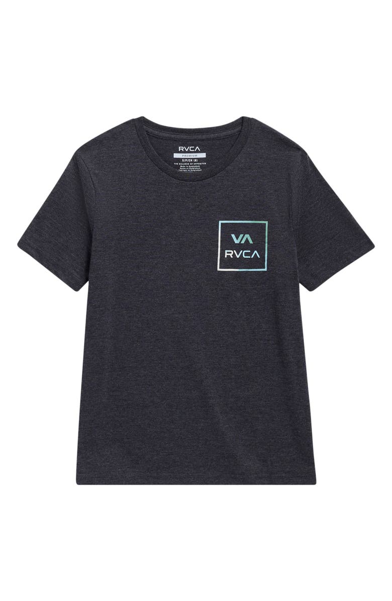 RVCA Kids' All The Way Graphic T-Shirt, Main, color, Black Heather