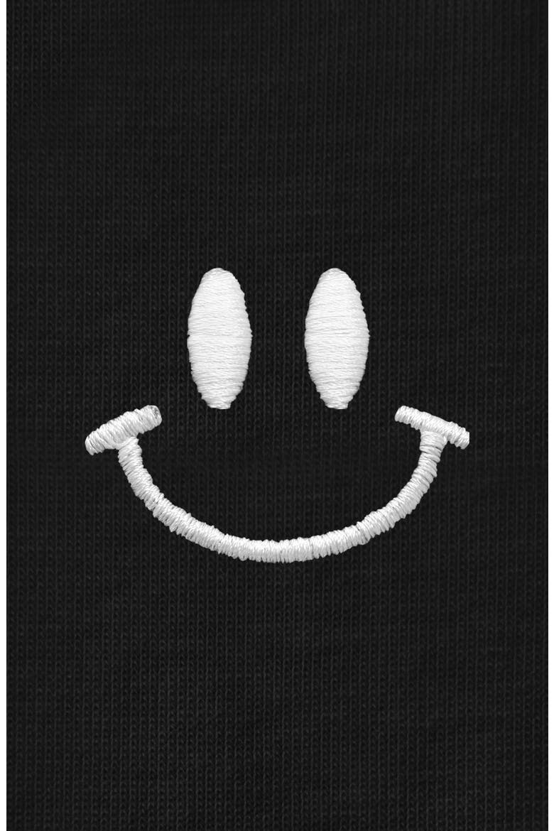 Smile Face Tee, Alternate, color, Black