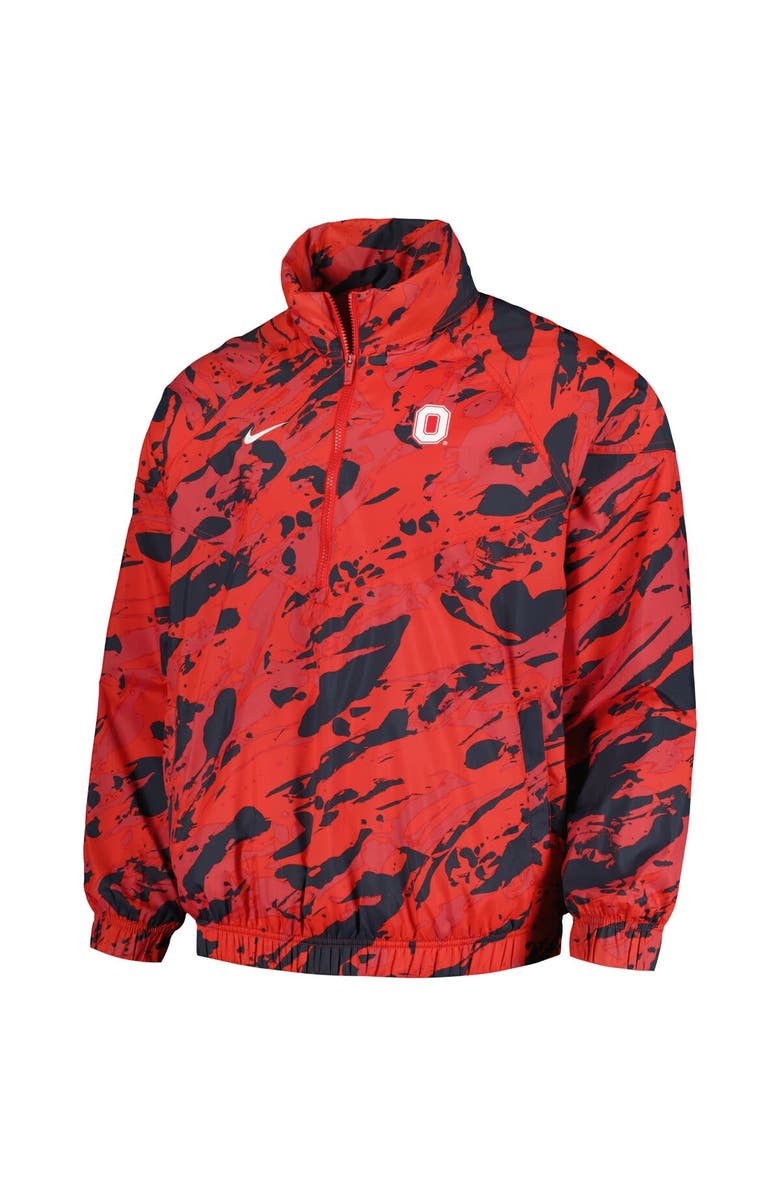 Nike Men's Nike  Scarlet Ohio State Buckeyes Anorak Half-Zip Jacket, Alternate, color, 