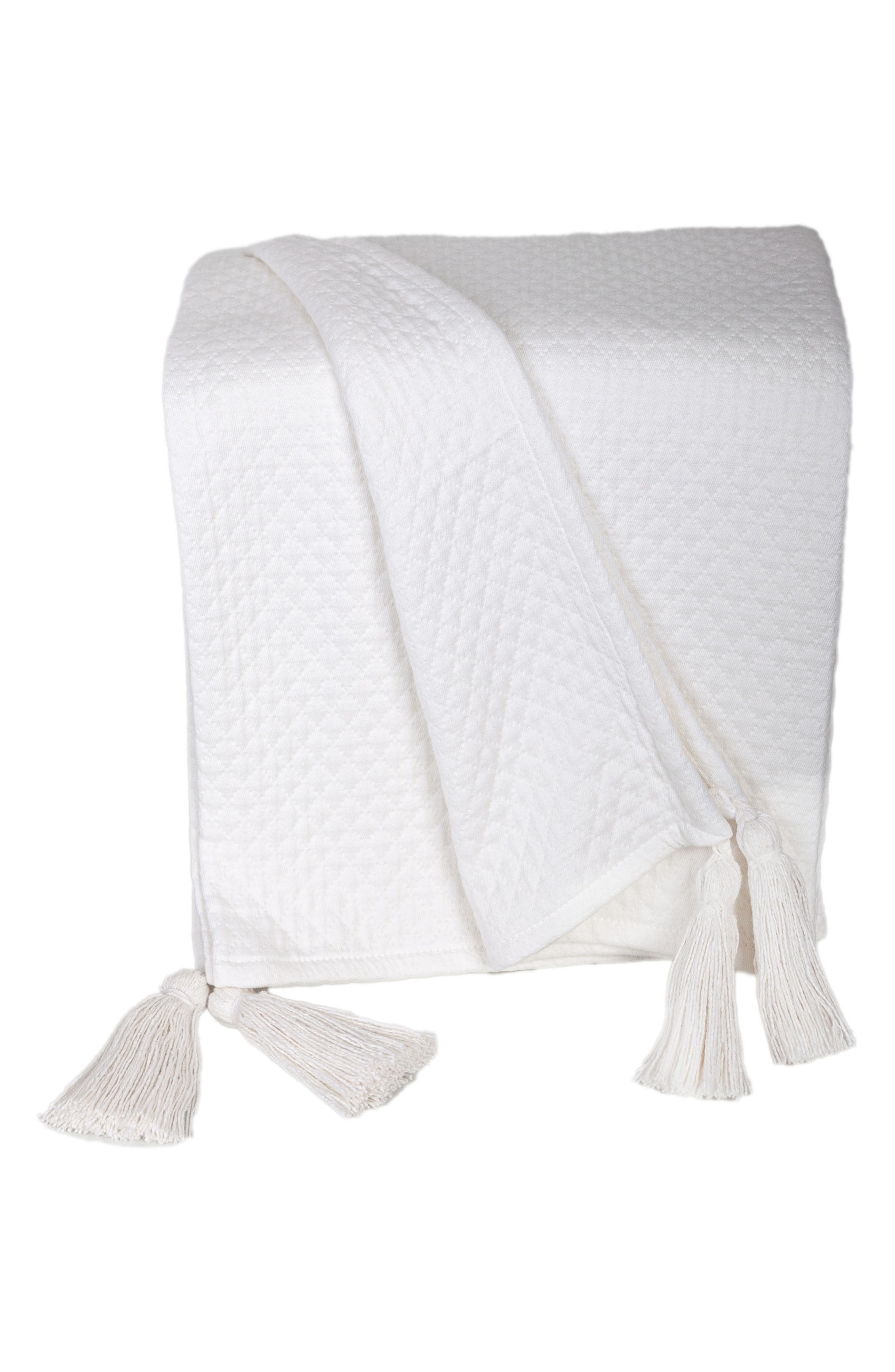 PARKLAND COLLECTION Khonsu Diamond Stitch Tassel Throw Blanket
