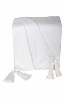 Khonsu Diamond Stitch Tassel Throw Blanket