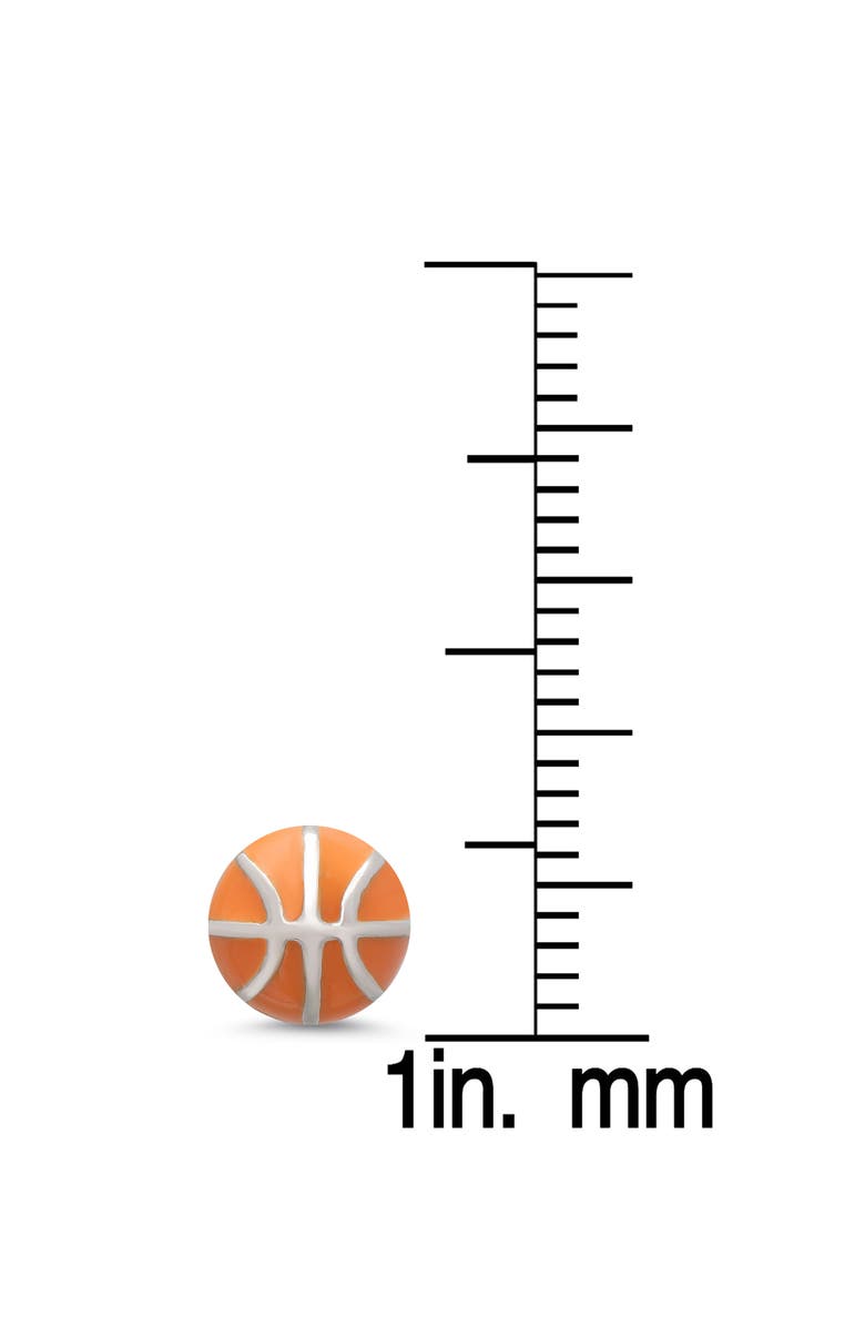 Lily Nily Kids' 3D Basketball Stud Earrings, Alternate, color, Silver