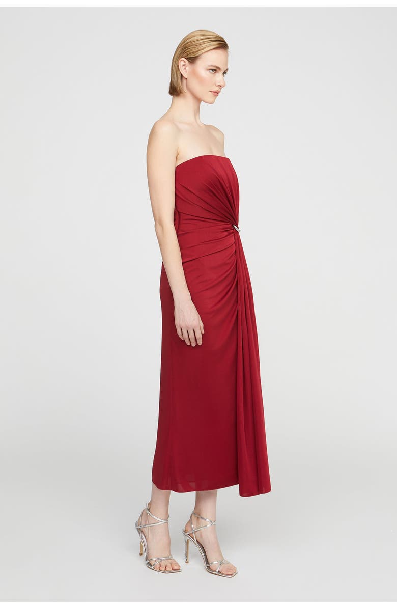 HALSTON Nadia Jersey Midi Dress, Alternate, color, Ruby