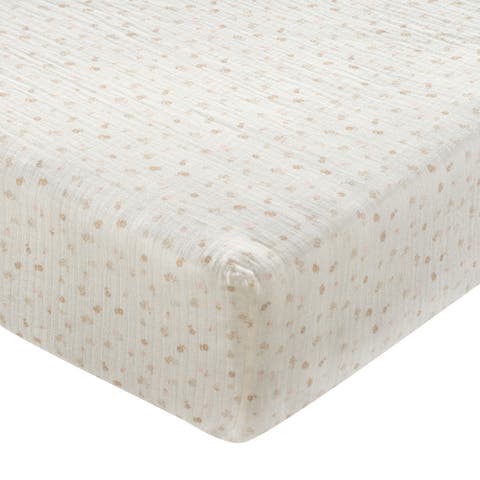 Signature 100% Organic Cotton Muslin Floral Fitted Crib Sheet