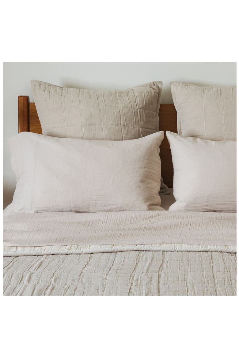 Set of 2 Quilted Euro Pillow Shams, Alternate, color, GRAY