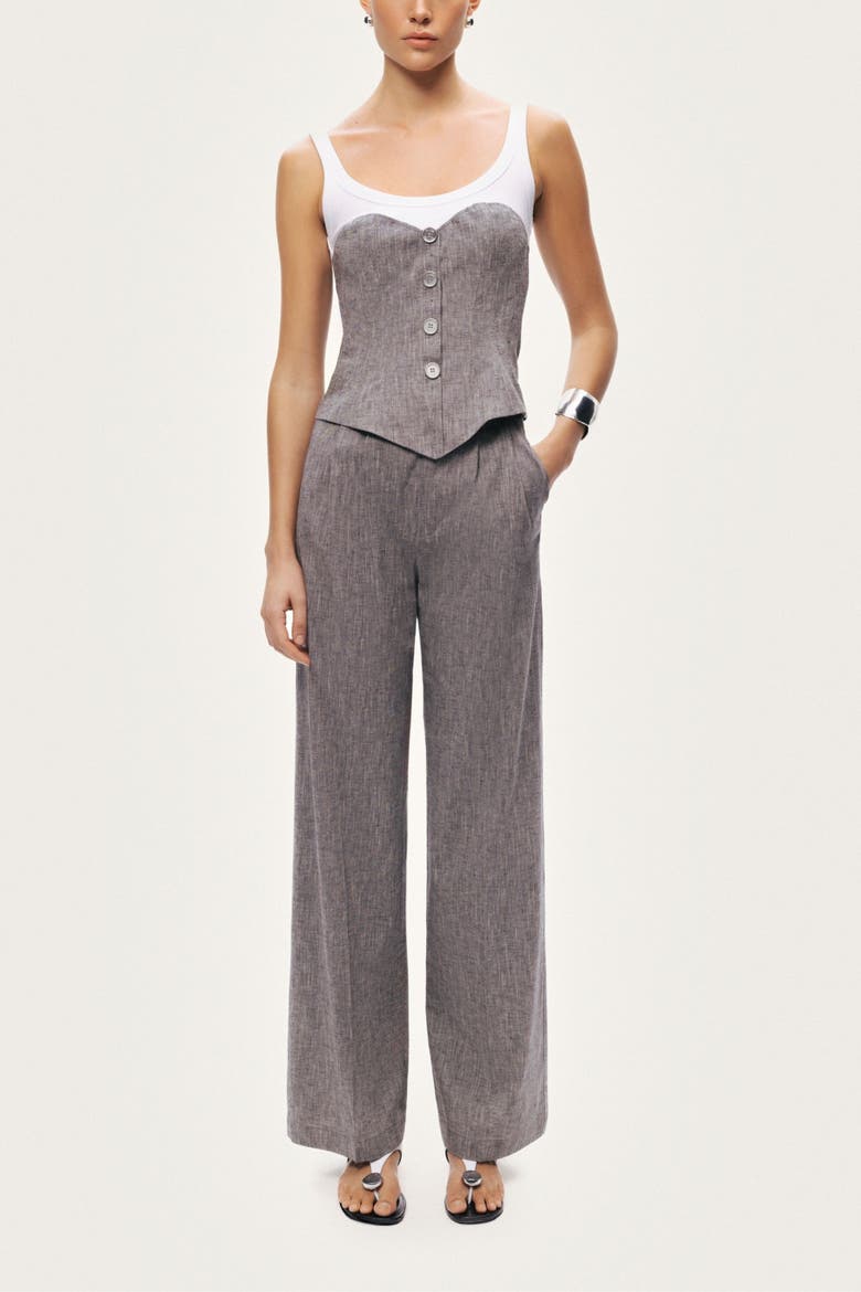 Wide Leg Tailored Pants, Alternate, color, Multi-Colred