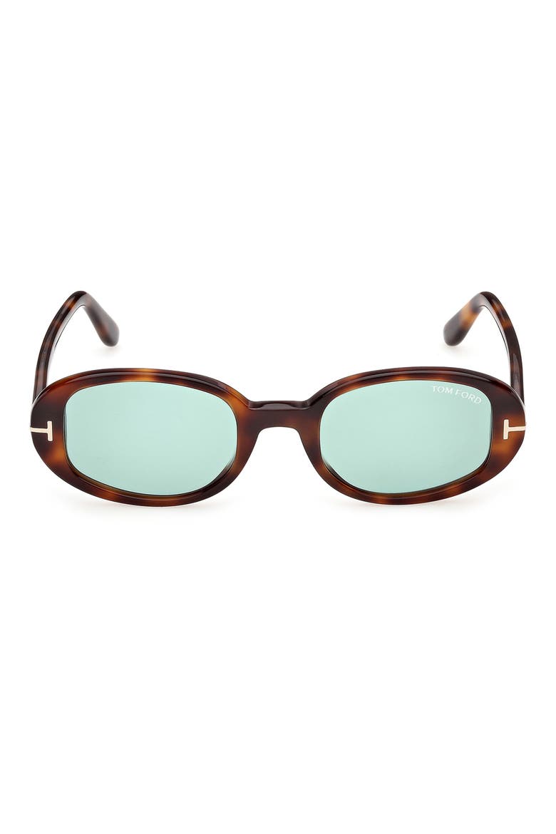 49mm Small Iggy Oval Sunglasses, Main, color, SHINY BLONDE HAVANA/ EMERALD