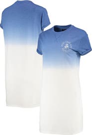 Junk Food Women's Junk Food Heathered Royal/White New England Patriots Ombre Tri-Blend T-Shirt Dress