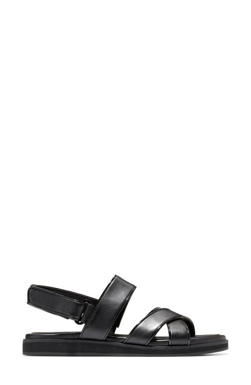 Cole Haan Mirabelle Crisscross Sandal In Black/patent/black
