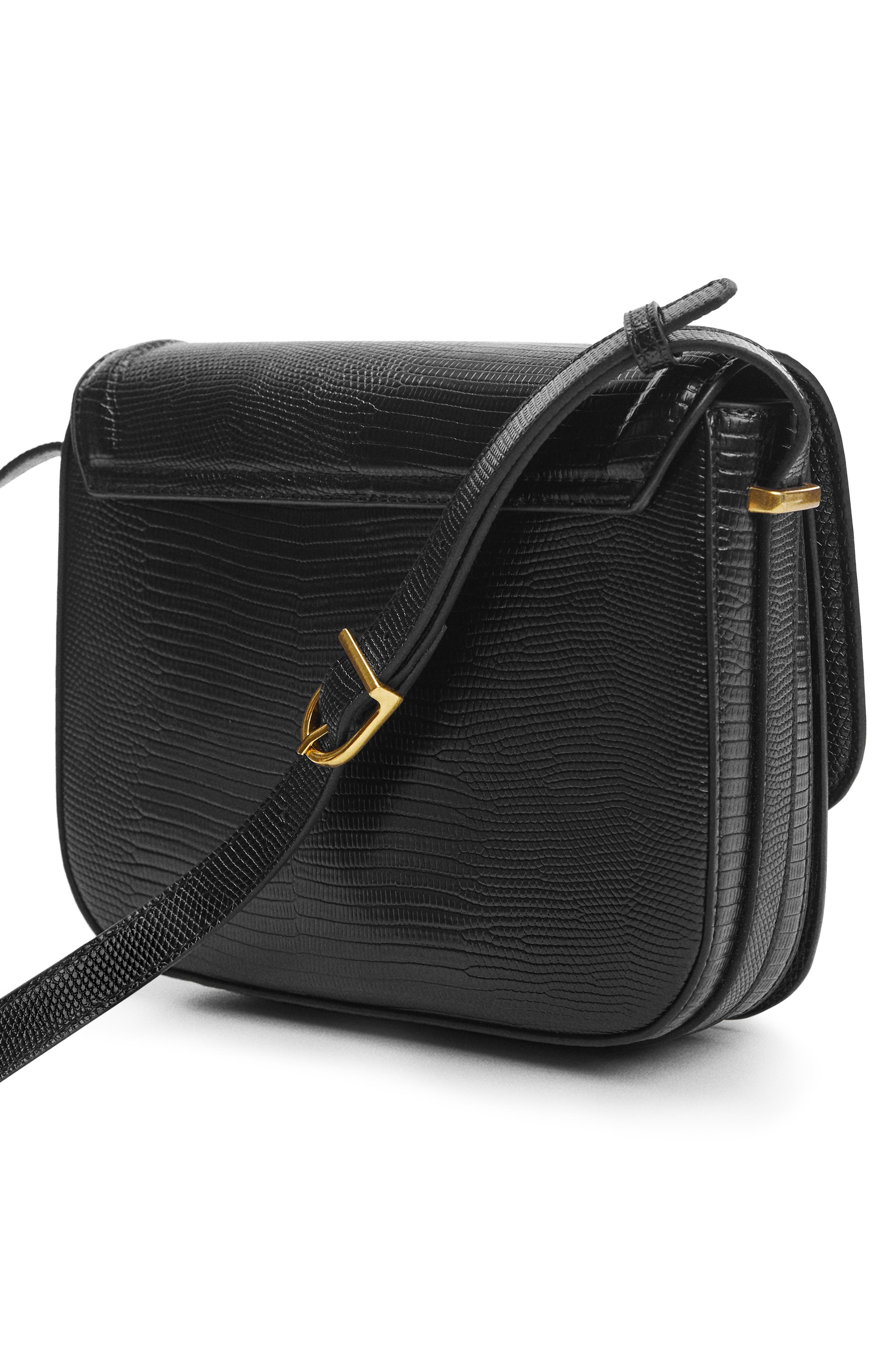 MANGO Lizard Embossed Crossbody Bag, Alternate, color, 