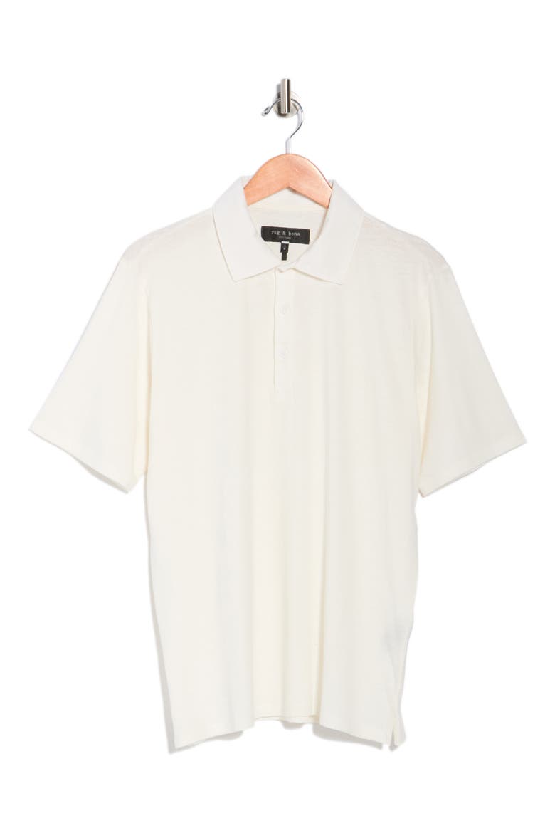 Classic Cotton & Linen Polo, Alternate, color, IVORY