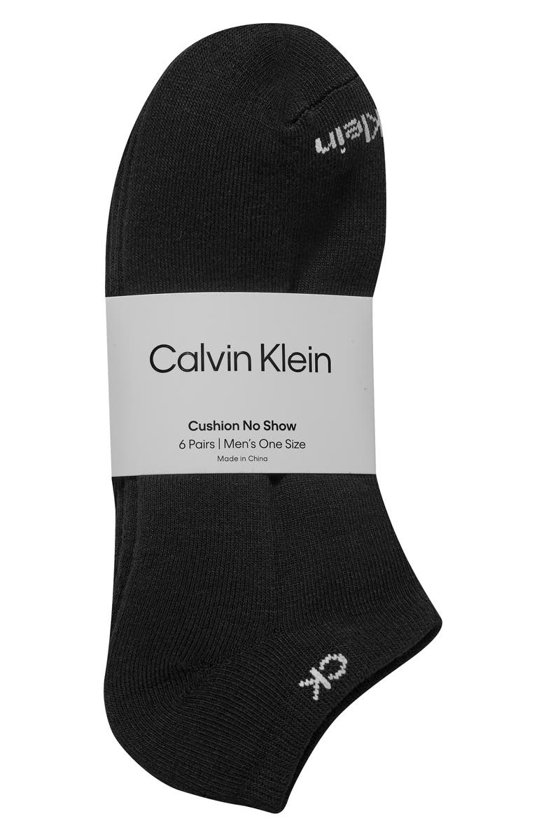 Calvin Klein 6-Pack Cushion No-Show Socks, Alternate, color,