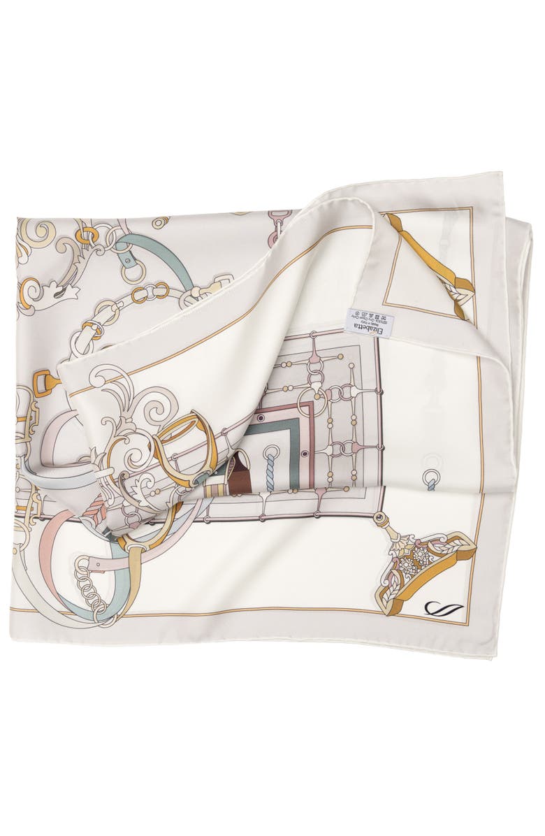 Elizabetta Epona - Silk Foulard for Women, Alternate, color, Pearl Grey