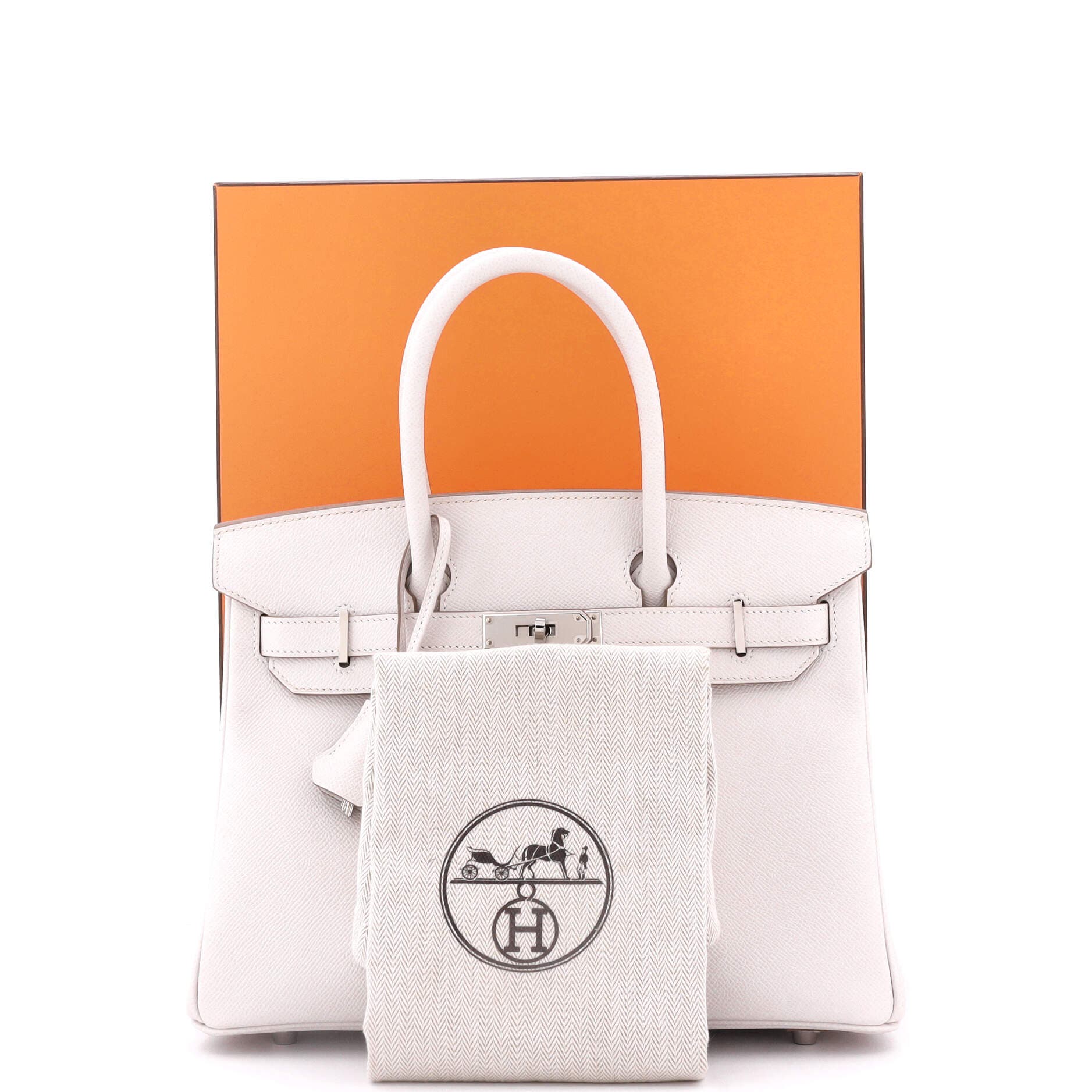 Pre-Owned Hermes Birkin Handbag Light Epsom with Palladium Hardware 30, Alternate, color, 