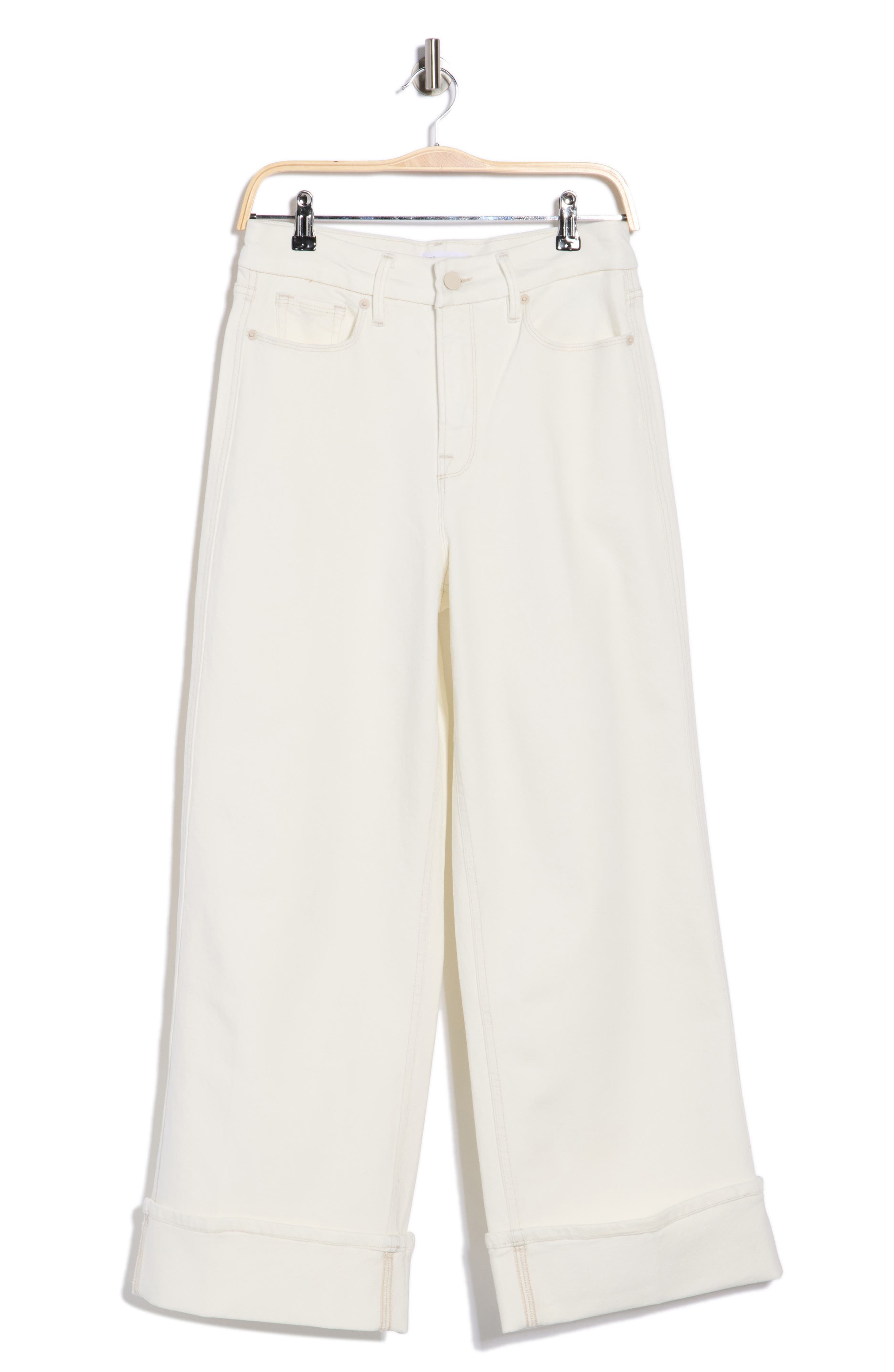 Good American Soft Tech Good Skate Crop Wide Leg Jeans