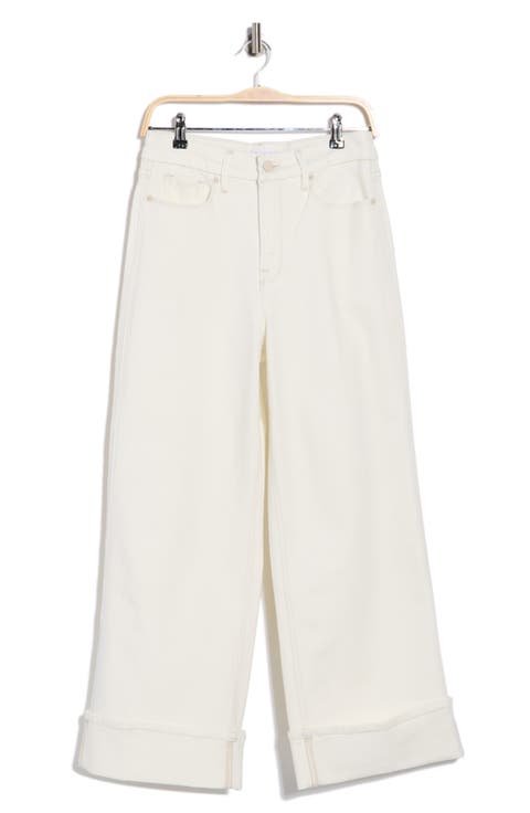 Soft Tech Good Skate Crop Wide Leg Jeans (Cloud White 001) (Regular & Plus)