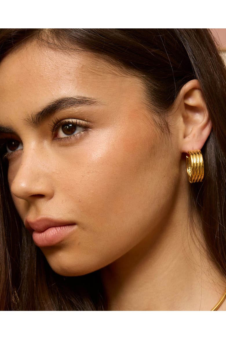 Bondi Waves Hoops, Alternate, color, Gold
