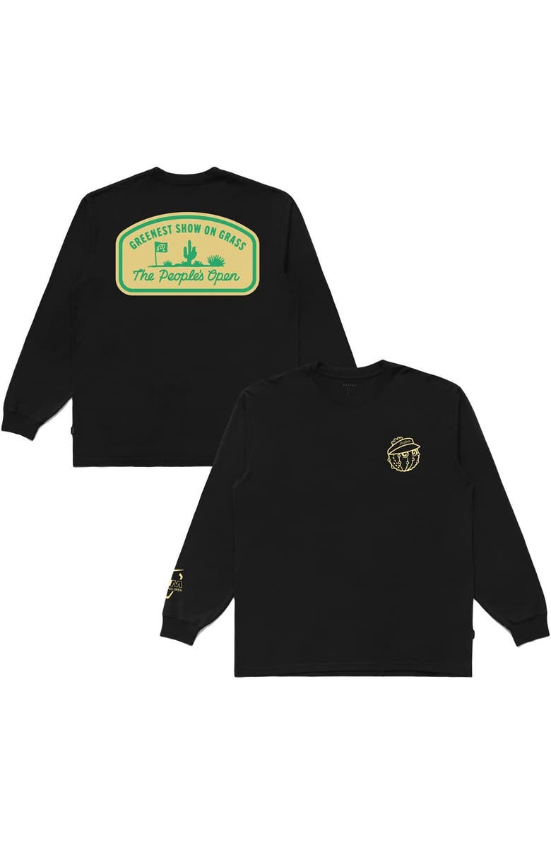 Malbon Golf Unisex Malbon Golf  Black 2025 WM Phoenix Open People's Open Long Sleeve T-Shirt, Main, color, 