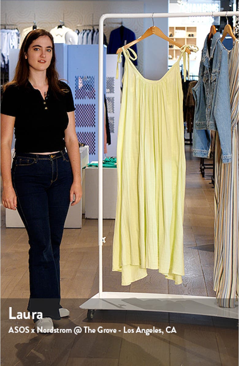 Tie Strap Flowy Cotton Cover-Up Maxi Dress, sales video thumbnail