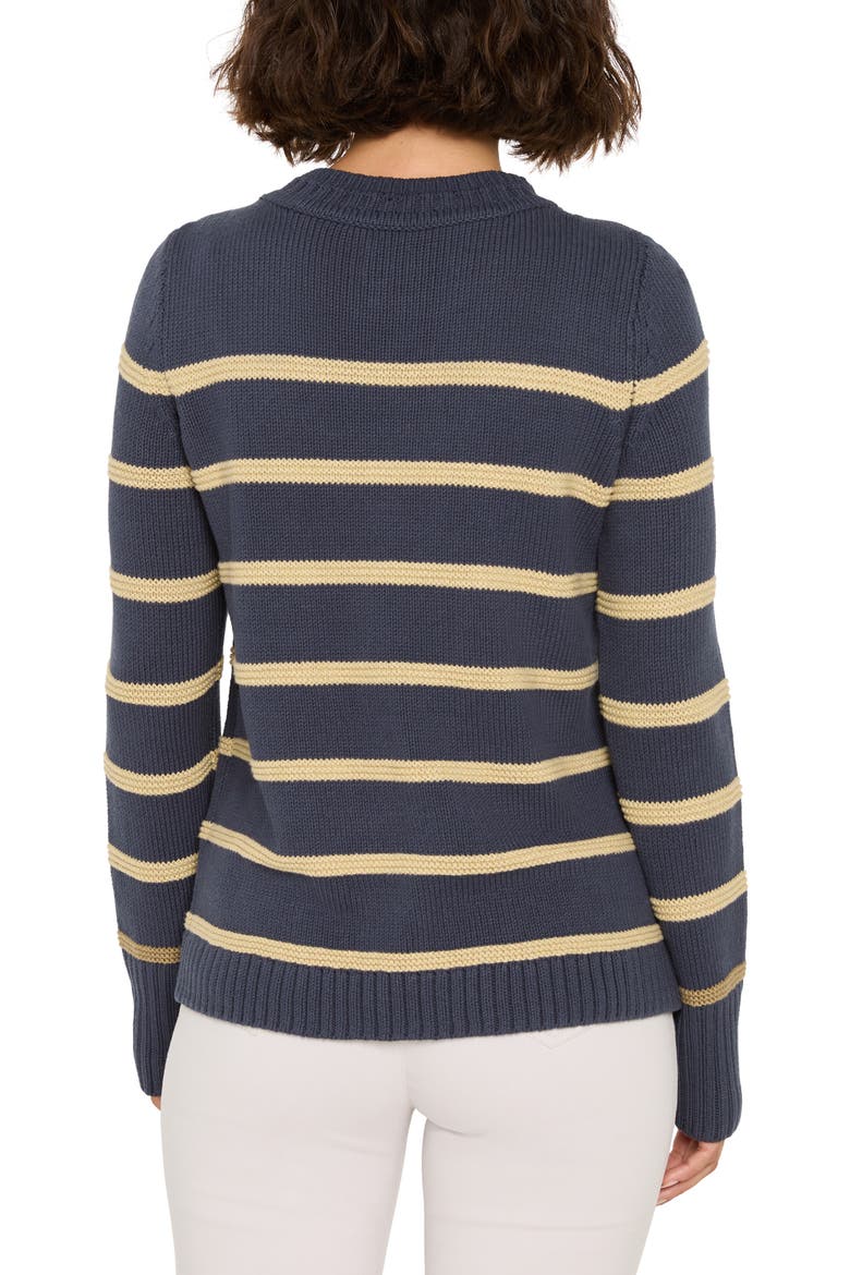 Go to Stripe Cotton Sweater, Alternate, color, INDIGO MULTI