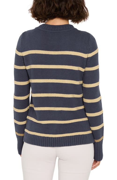 Nic + Zoe Nic+zoe Go To Stripe Cotton Sweater In Gray