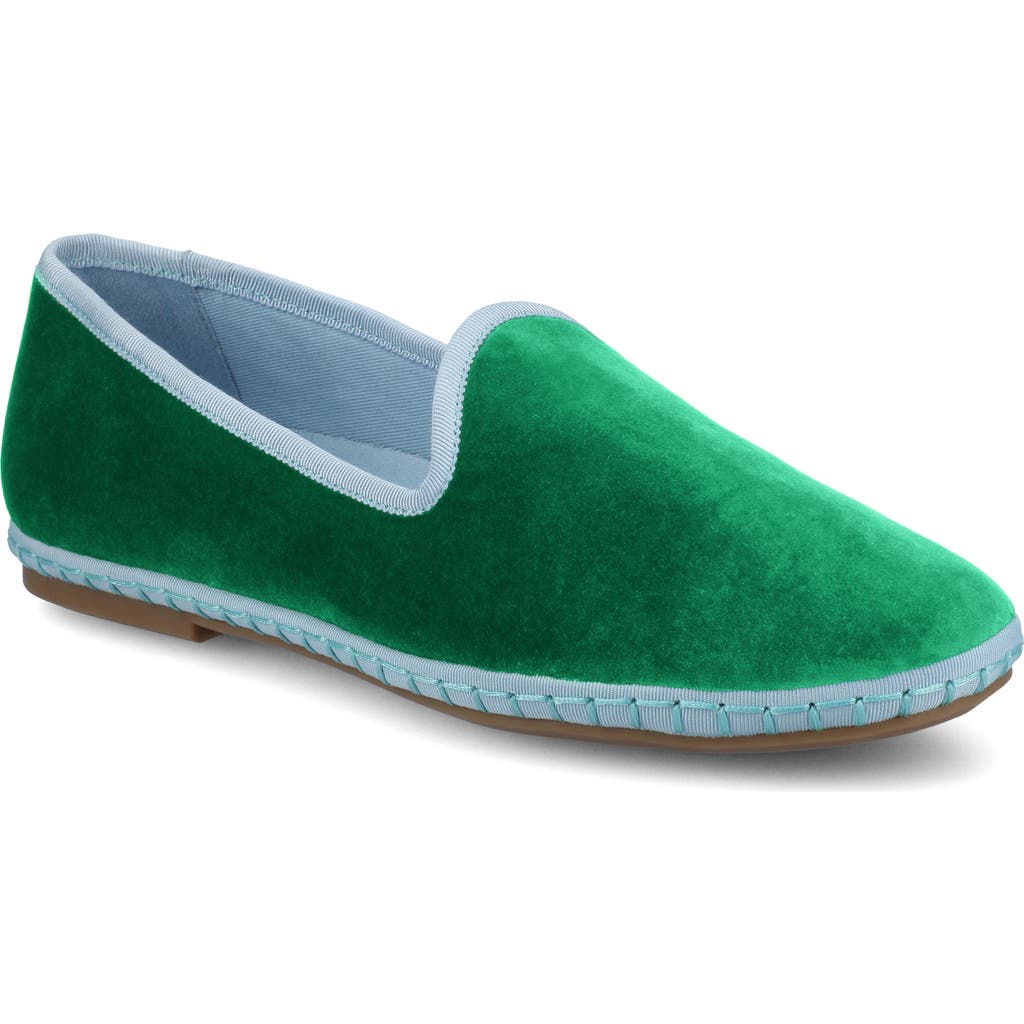 Birdies The Heron Loafers in Heron Kelly Green Velvet  product