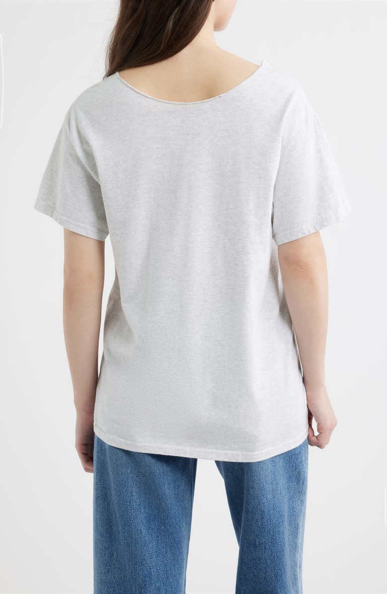 Junk Food Stars Graphic Raw Edge T-Shirt, Alternate, color, Ash Grey