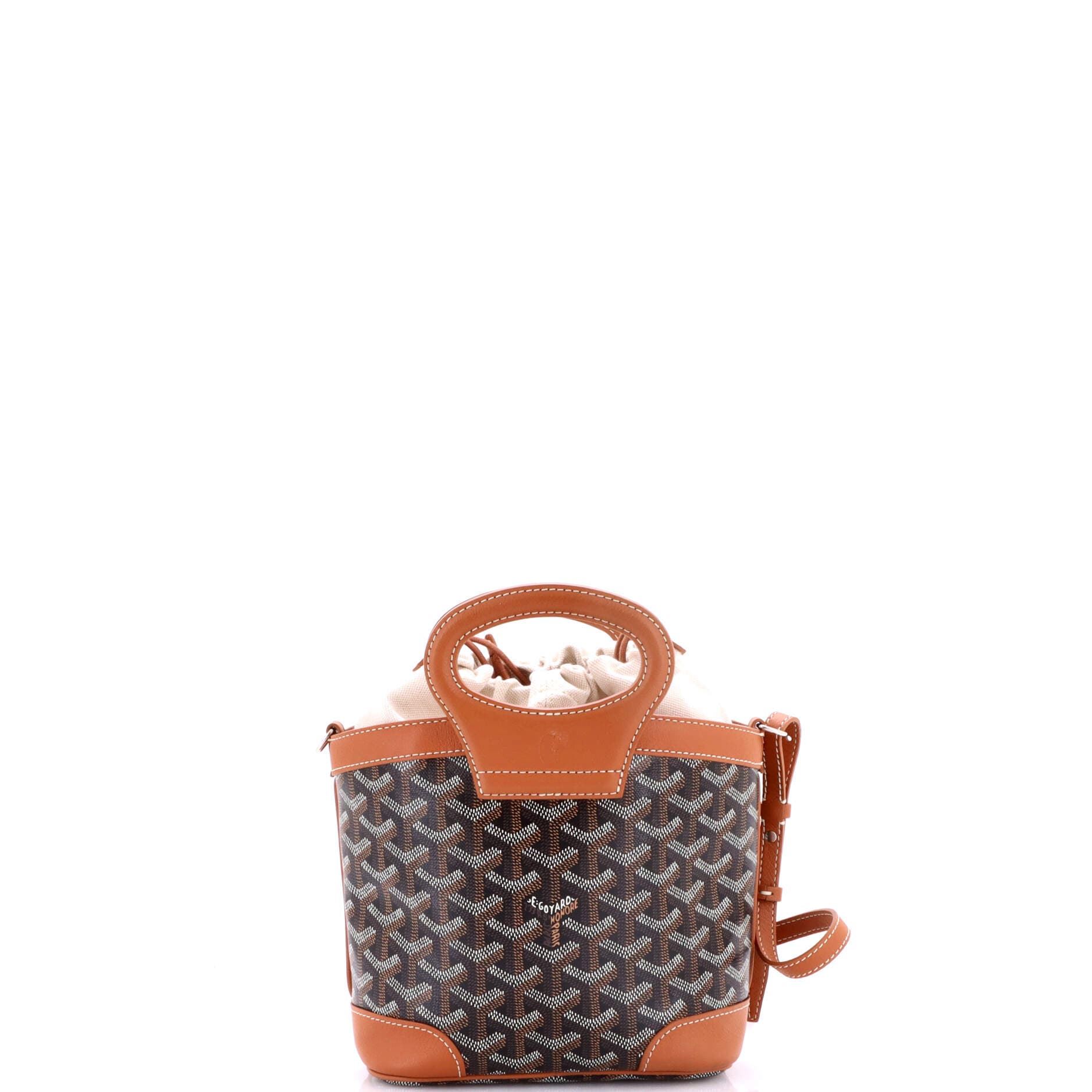 Pre-Owned Goyard Beluga Bag Coated Canvas Mini, Alternate, color, Brown