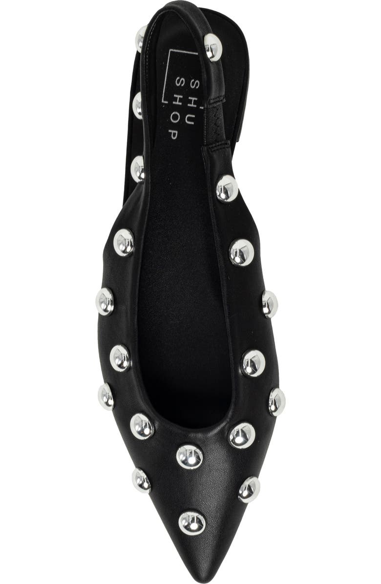 SHUSHOP Arizona Slingback Flat, Alternate, color, Black