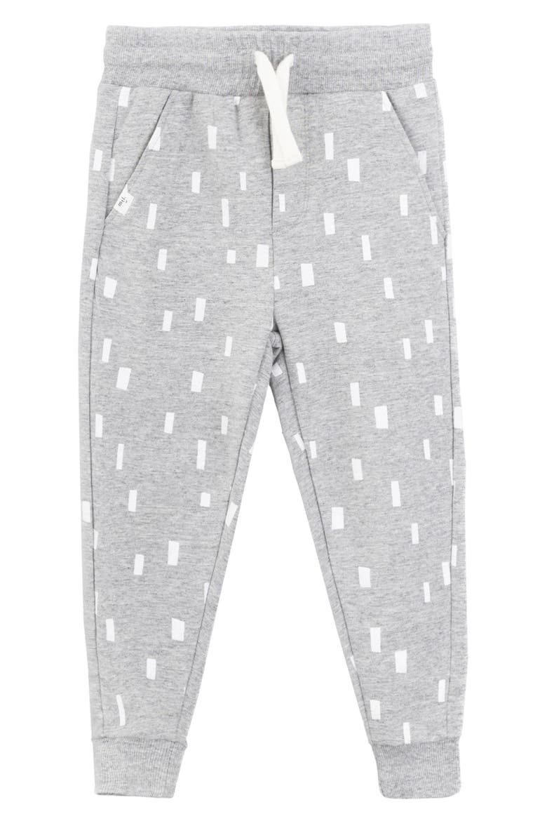 Kids' Geometric Stretch Organic Cotton Joggers, Main, color, 904 HEATHER GREY